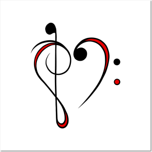 Valentines Day Music Love Heart Posters and Art